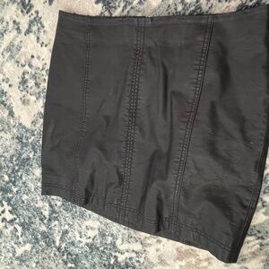 Free People Womens Pencil Skirt Black Size 10 Back Zip Cotton Blend